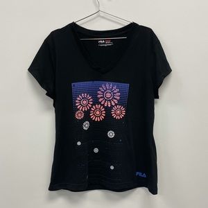 Women’s FILA Graphic V-Neck Shirt